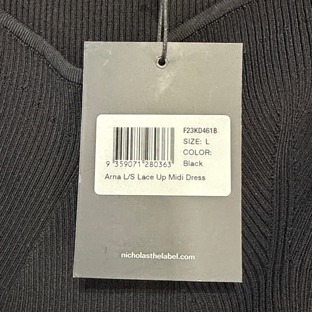 NWT Nicholas Arna Lace Up Midi Dress - Picture 5 of 5